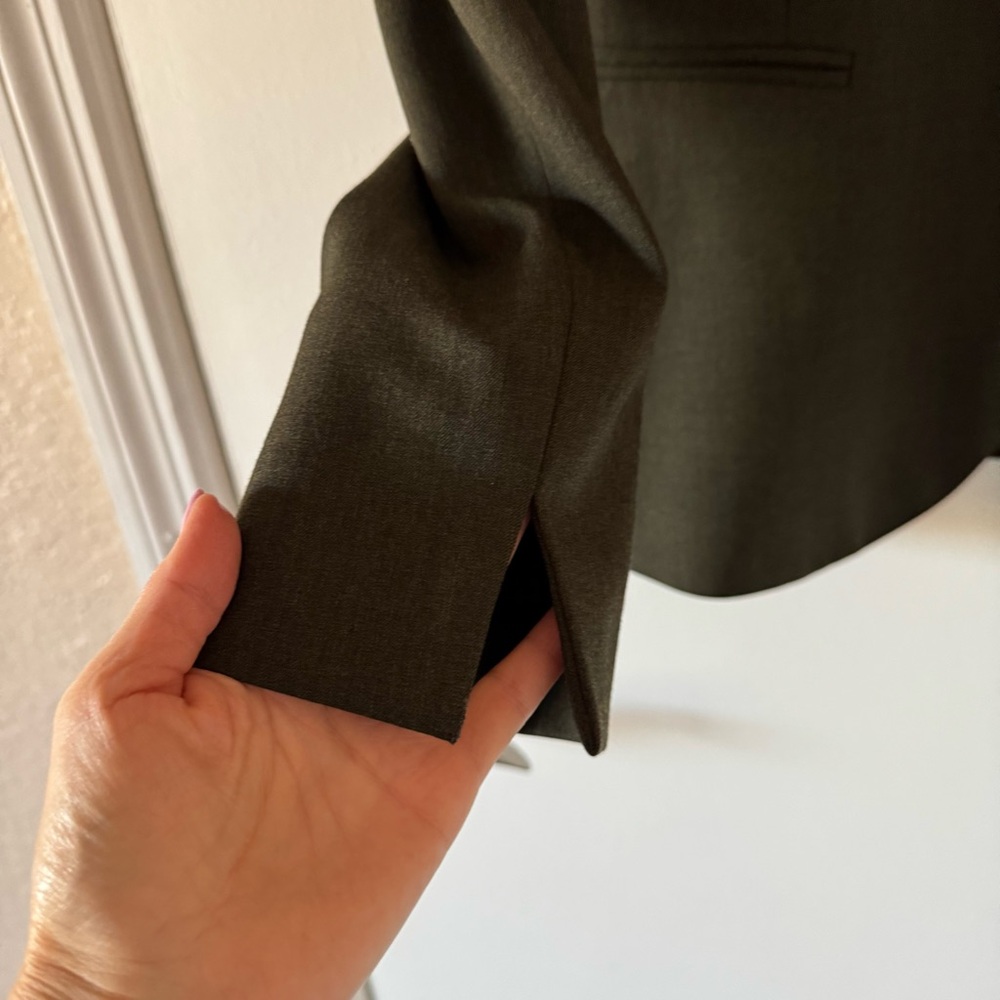 LAFAYETTE 148 NEW YORK Green
Wool Blend One Button Blazer Jacket Size 12 - Picture 5 of 14